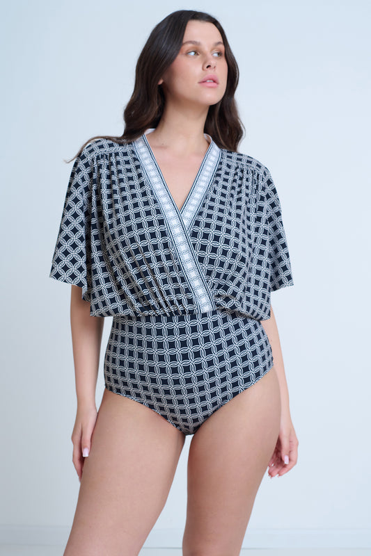 Wide Sleeve Swimsuit