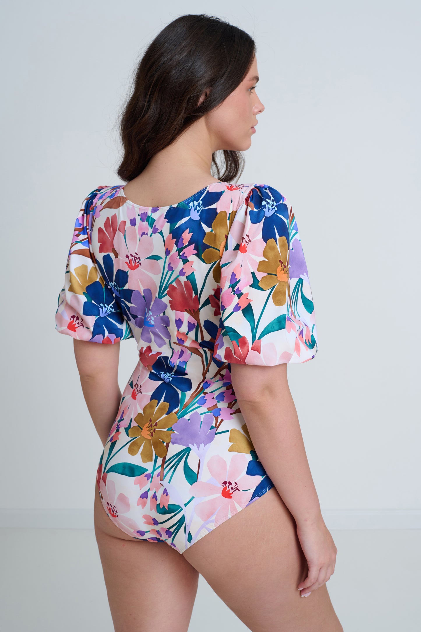 Puff Sleeve Swimsuit