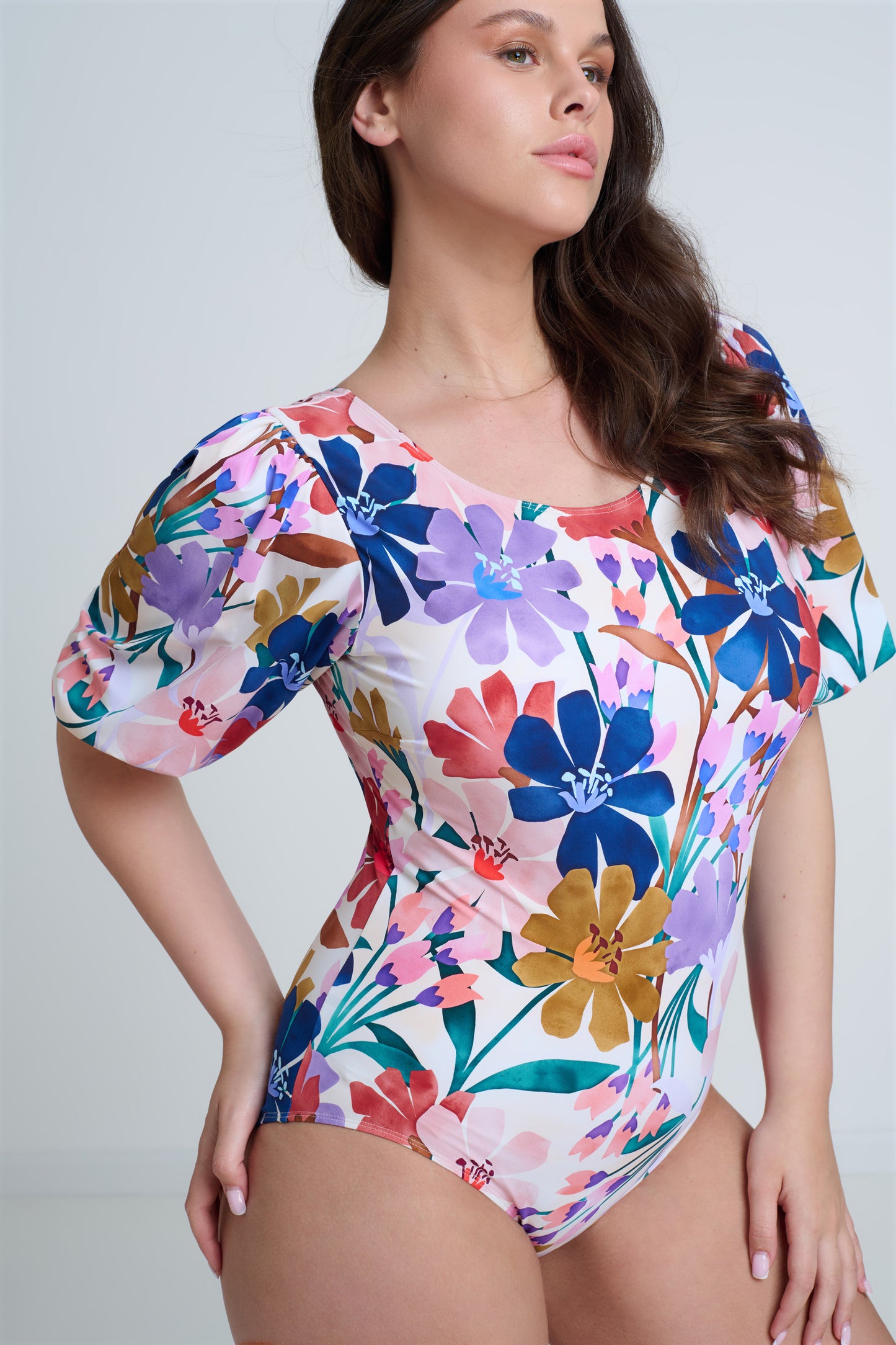 Puff Sleeve Swimsuit