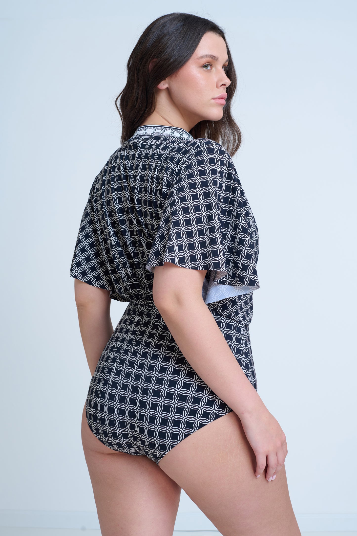 Wide Sleeve Swimsuit