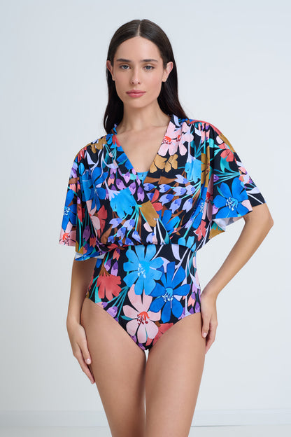 Wide Sleeve Swimsuit