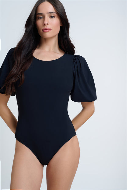 Puff Sleeve Swimsuit