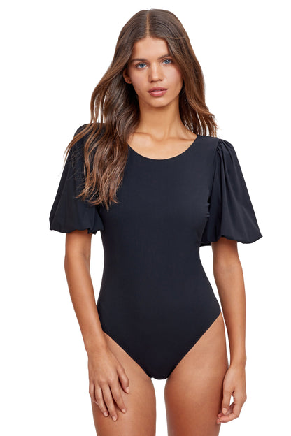 Puff Sleeve Swimsuit