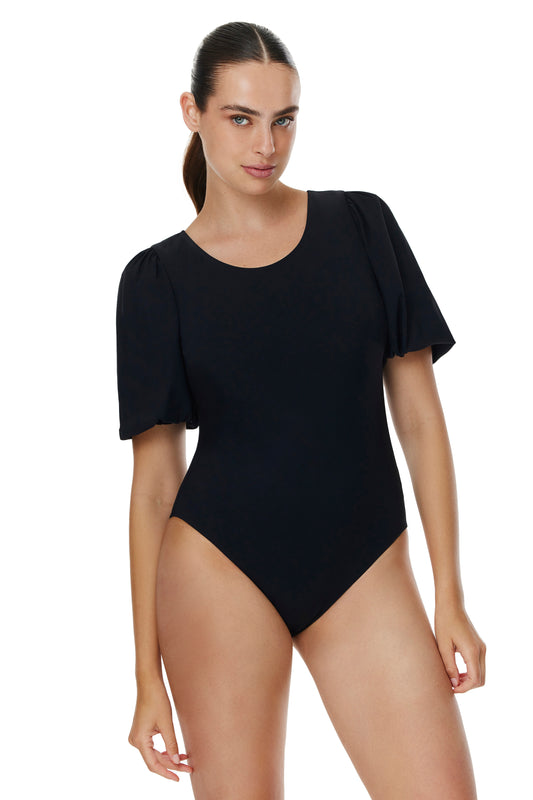 Puff Sleeve Swimsuit