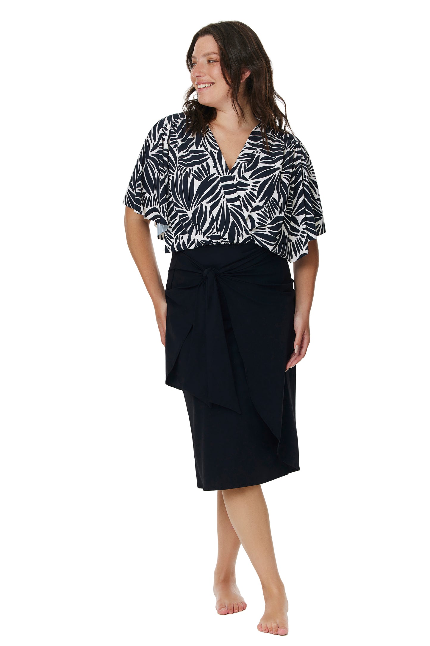 Wide Sleeve Swimsuit